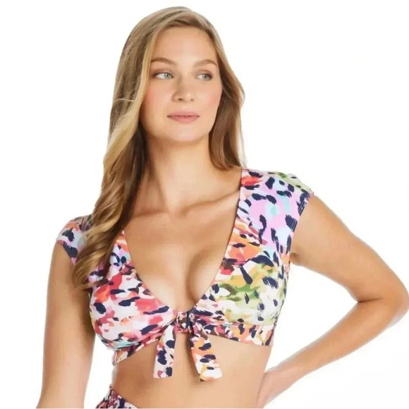 BLEU BY ROD BEATTIE TOP AND SARONG-WAIST HIPSTER BIKINI BOTTOM - Picture 5 of 14